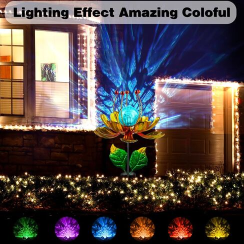 Solar Wind Spinner,82 inch Multi Color Tulip Wind Spinner - Yard Decorations - Solar Powered Glass Ball - Garden Decoration in Saudi Arabia