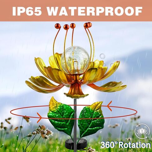 Solar Wind Spinner,82 inch Multi Color Tulip Wind Spinner - Yard Decorations - Solar Powered Glass Ball - Garden Decoration in Saudi Arabia
