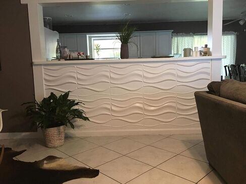 Art3d ديكور لوحة الحائط المتموجة ثلاثية الأبعاد حزمة من 12 بلاطة 32 قدم مربع (ألياف نباتية) in Kuwait