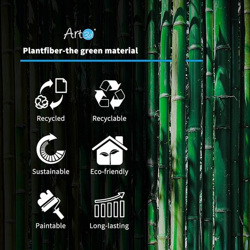 Art3d ديكور لوحة الحائط المتموجة ثلاثية الأبعاد حزمة من 12 بلاطة 32 قدم مربع (ألياف نباتية) in Kuwait