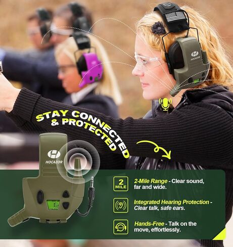 2 Pack W01 Walkie Talkies Compatible with Walker's Razor Slim Electronic Ear Muffs, Outdoors Hunting Shooting Construction Sites Work Shop in Saudi Arabia