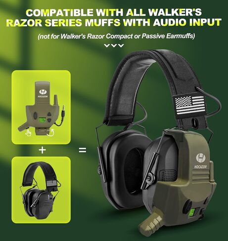 2 Pack W01 Walkie Talkies Compatible with Walker's Razor Slim Electronic Ear Muffs, Outdoors Hunting Shooting Construction Sites Work Shop in Saudi Arabia