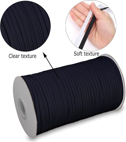 Crafts White Elastic Bands, 50m Length 1/8inch(3mm) Width Flat Elastic Band for Sewing Stretch Elastic Cord for DIY Projects,Sewing Waistband and Pants Waist. in Kuwait