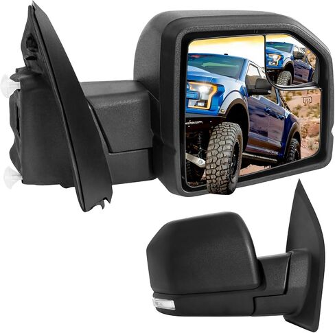 Left Driver Side Mirror Fits Ford F150 Side Mirror 2015 2016 2017 2018 2019 2020 Side View Mirror, w/Heated, Turn Signal Light, 6 pins #FO1320556 in Saudi Arabia
