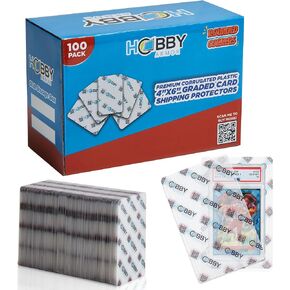 Hobby Armor Premium Plastic Graded Trading Card Shipping Protector 4x6 Bulk 500 Pack, Trading Card Shipping Supplies, Cardboard Sleeves Alt, Trading Card Supplies, Trading Card Packaging Shield Mailer