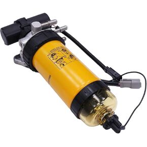 HOLDWELL 12V Fuel Lift Pump and Fuel Filter Assembly 333/C3351 320/A7046 320/A7087 32/925950 Compatible with JCB Loader 3CX 4CX Dumper 6TST