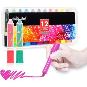 Colorful Crayons Toddler's 12-Color Twistable Crayons - Non-Toxic, Washable, Easy-Grip for Creative Fun in Kuwait
