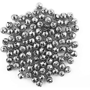 0.25 Inch 6mm Tiny Silver Craft Jingle Bells Bulk 100 Pieces