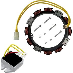 592830 Stator Alternator with 394890 Voltage Regulator Fit for B& S 845907 393374 691185 696458 691064 and for John D D150 D170 GT235 S2546 S2046 SST18 X330 Z225 Z465 Z625 Z665 Lawn Mower