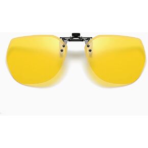 Polarized Clip-On Night Driving Glasses UV Protection Anti Glare Flip-up Clip-on Over Prescription Glasses