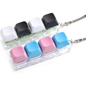 2 PCS Silent & Clicky Keyboard Fidget, Fidget Keyboard for Relief Your Stress, Fidget Toys for Office and Classroom, Fidget Keyboard Keychain Gift for Quiet and Noisy Scenes