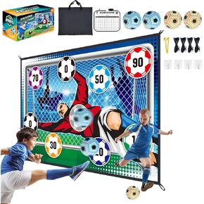 Soccer Games for Kids, mcwdoit 4pcs Soccer Balls,Target Toss Party Yard Game for Kids Indoor Outdoor, Foldable Flannel Goals, Gift Sport Toys for Boys Toddlers Girl Birthday Xmas Aged 3+