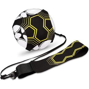 Soccer/Volleyball/Rugby Trainer, Solo Soccer Practice Trainer, Soccer Kick Trainer, Solo Soccer Practice Trainer, Soccer Kick Train Equipment, Soccer Training Belt Control Skills with Adjustable Belt