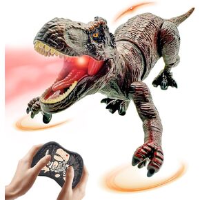 Remote Control Dinosaur Toys for Kids 3-5, 5-7, 8-12, 10-12, Electronic RC T Rex Dino Robot Toy for Boys, Top Christmas & Birthday Gifts for 6 7 8 9 10 11 & 12 Year Old Boys (Color: Blue)