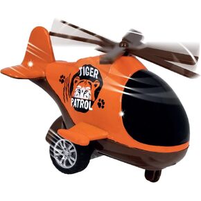 Patrol & Rescue Helicopter - Tiger from Deluxebase. Friction Helicopter Toy with Spinning Rotor for Kids and Toddlers