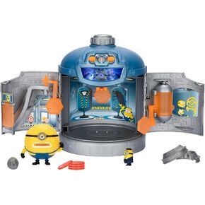 Minions Despicable Me 4 - Mega Transformation Chamber | Transform AVL Jerry Into Mega Jerry | Chamber Opens Out to Transform Into an AVL Training Center Playset | with Lights & Sounds