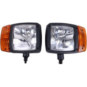IEQFUE 12V RH & LH Headlamp 11882263 11881088 Compatible with Volvo BL61 BL61B BL61PLUS BL71 BL71B BL71PLUS L20B L20F L25B L25F L30G L35G MC110B MC60B MC70B MC80B MC90B ZL20B ZL25B