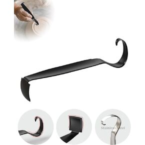 Stainless Steel Pottery Trimming Tools for Clay and Ceramic Trim, Pottery Double Ended Trim Tools and Trimming Tools Ceramics for Pottery and Clay Artists (1 Pack)
