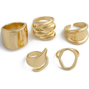 Gold Plated Rings for Women, Thumb Stackable Rings Set for Women Non Tarnish, Color Rhinestone Joint Finger Band Jewlery Gift for Brithday Party Porm in Kuwait