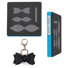 SUPERDANT Leather Bowknot Keychain Cutting Dies, 15x15cm, Blue