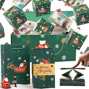 enttgo 16pcs Surprise Gift Box Explosion for Money, 2024 Newly Folding Pop-Up Explosion Gift Box, Surprise Box Gift Box for Money, Christmas Boxes Explosion Gift Box for Money and Birthday