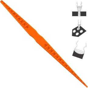 PAGOW Plastic Car Door Panel Gap Alignment Gauge Measuring Tool, Taper Feeler for Auto Car Vehicle - Orange Red