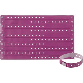 Vinyl Wristband, Purple, 100/PK