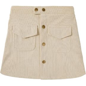 Century Star Skirts for Girls Corduroy Short Mini Skirt Plaid Skirt High Waist Uniform Skirts for Girls A-line Short