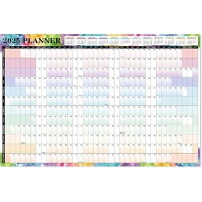 2025 Yearly Wall Calendar - 2025 Calendar from January 2025 to December 2025, 2025 Wall Calendar, 34.9" x 23.1" (Open), Thick Paper, 10 Double-Sided Round Stickers