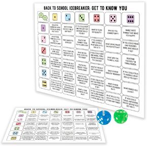 Fun Ice Breaking Party Games, Get to Know Your Family and Friends Even Better, Dice Game for Families, Family Dice Game, Family Game Night(xhlj03)