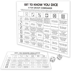 Ice Breaking Team Games for Women Men Coworker, Ice Breaking Dice Game, Conversation Dice for Office Party, Ice Breaking Team Games, Team Building Group Office Game(xhlj01)