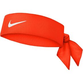 Nike Orange Dri-Fit Head Tie 3.0 - Tie Headband - Orange/White in Kuwait