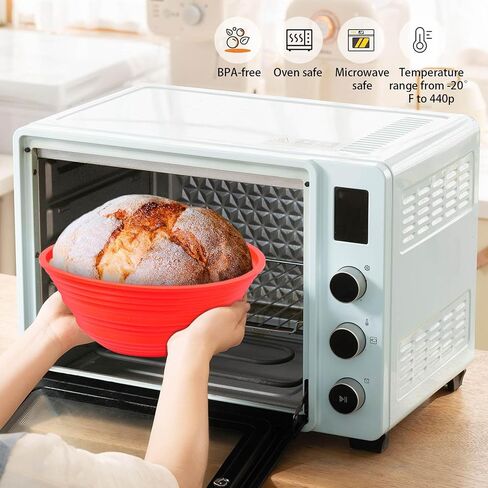 Bread Making Tools Includes Banneton Basket, Sourdough Starter Kit and Sourdough Bread Baking Supplies, Banneton Bread Proofing Basket Can be Folded, High Temperature Resistance and Easy to Clean. in Saudi Arabia