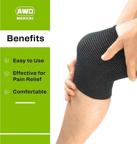 Elasticated Tubular Support Bandage - Reusable Compression Wrap for Joint Pain Relief - Stockinette Tubing for Large Arm/Medium Ankle/Small Knee - Off-White (Size D - 3 inches x 11 Yards) + Scissors in Saudi Arabia