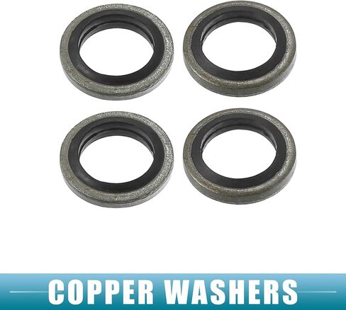 Car Banjo Bolt Brake Fitting Adapter Kit 1.93" Length M18x1.5 Brake Line Thread Single Bolt with 4 Copper Washers (Set of 2) in Saudi Arabia