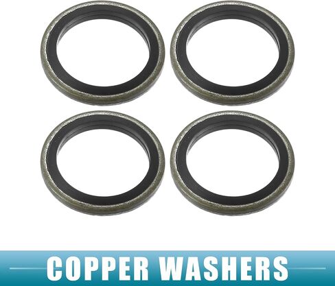 Car Banjo Bolt Brake Fitting Adapter Kit 1.93" Length M18x1.5 Brake Line Thread Single Bolt with 4 Copper Washers (Set of 2) in Saudi Arabia