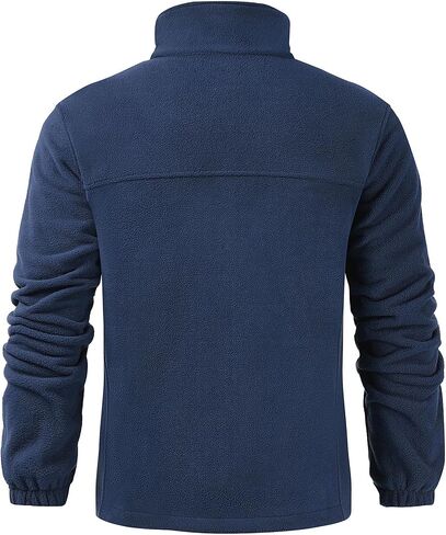 Men's Casual Outdoor Fleece Zip Jacket Long Sleeve Warm Winter Coat for Men with Zip Pocket in Saudi Arabia
