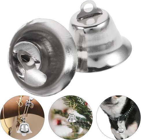 Operitacx 20 Pcs Bells for Crafts, Small Bells Metal Craft Bells Tiny Bells with Hooks, Christmas Bells for Party Christmas Tree Decoration in Kuwait