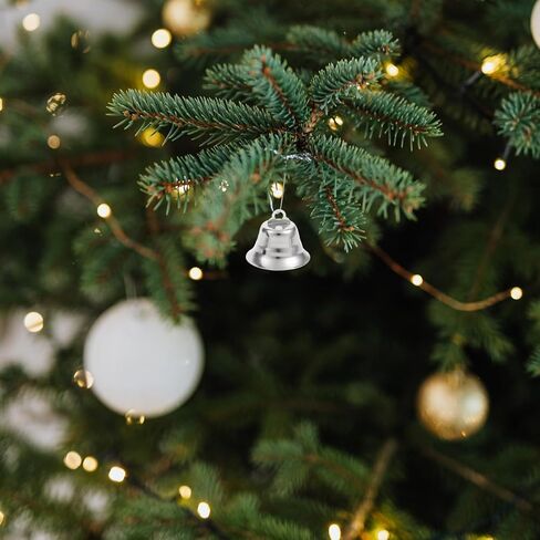 Operitacx 20 Pcs Bells for Crafts, Small Bells Metal Craft Bells Tiny Bells with Hooks, Christmas Bells for Party Christmas Tree Decoration in Kuwait