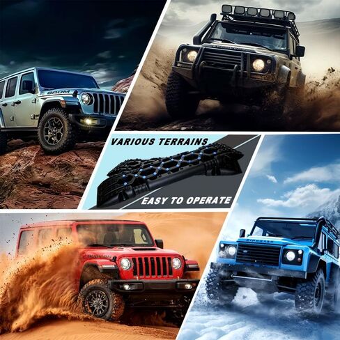 2PCS Traction Mats, Recovery Traction Boards, Recovery Boards, Easy to Store and Carry, Upgraded Traction Board for Snow, Mountain, Mud and Other Complex Terrain, Non-Slip Design in Kuwait