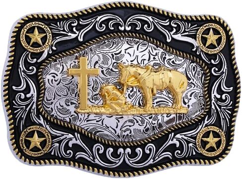 Western Belt Buckle Cowboy Belt Buckle Animal Pattern Belt Buckle for Men Women in Kuwait
