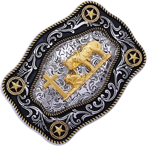 Western Belt Buckle Cowboy Belt Buckle Animal Pattern Belt Buckle for Men Women in Kuwait