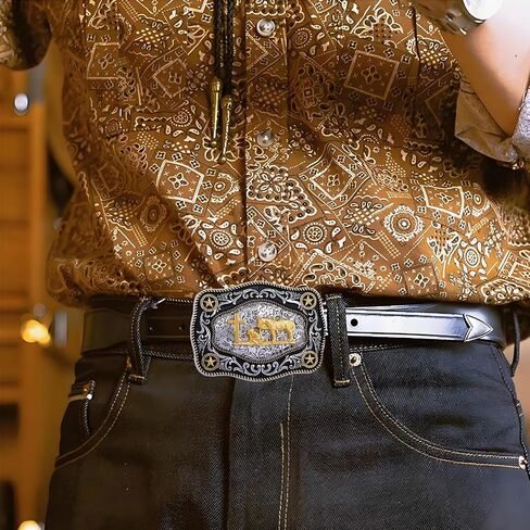 Western Belt Buckle Cowboy Belt Buckle Animal Pattern Belt Buckle for Men Women in Kuwait