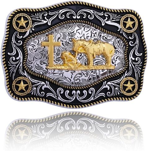 Western Belt Buckle Cowboy Belt Buckle Animal Pattern Belt Buckle for Men Women in Kuwait