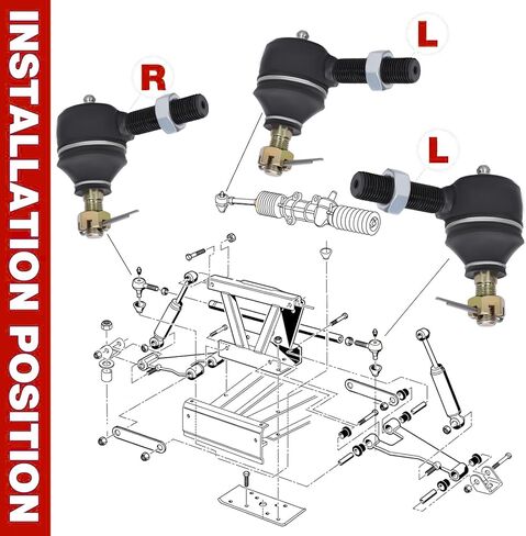 Club Car Ds Tie Rod End, OEM Part # 7539 7540，3PCS Ball Joint Kit Golf Cart Parts On Driver and Passenger Side Fits 1976-2008 Club Car Ds Gas & Electric in Saudi Arabia
