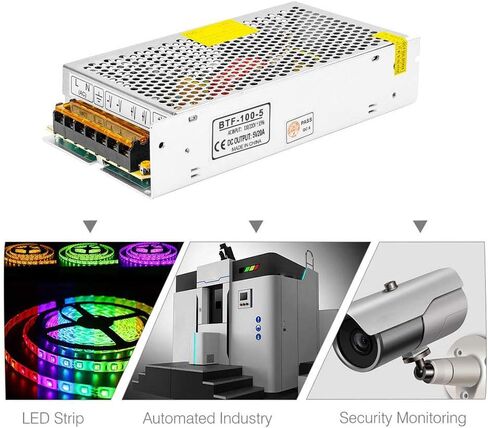 BTF-LIGHTING AC100-240V إلى DC5V60A Max300W Suit DC5V1A~DC5V60A جهاز تحويل التيار الكهربائي محول محول الطاقة لشريط LED/سلسلة/مصفوفة LED، كاميرا CCTV، نظام الأمان، الراديو، القطط in Saudi Arabia