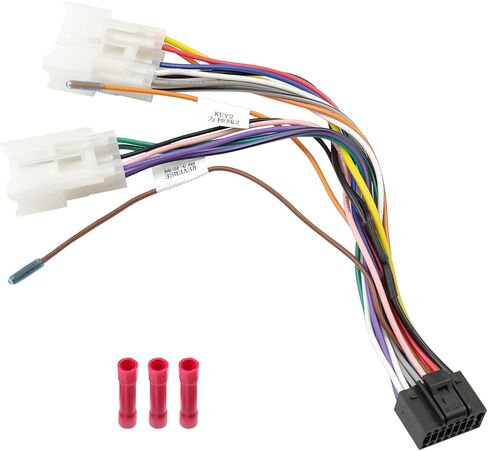 Jayubien Android Radio Wiring Harness Kit Replacement for 2012-UP Toyota Camry Corolla RAV4 ISO Car Stereo Adapter with Butt Connectors Factory USB Adapter RCA Video Input in Saudi Arabia