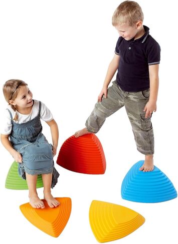 GONGE Hilltops - أحجار متدرجة أصلية، غير قابلة للانزلاق، لتحقيق التوازن والتنسيق وإنشاء إدراك للارتفاع - مجموعة من 3 أحجار - شمالي in Kuwait