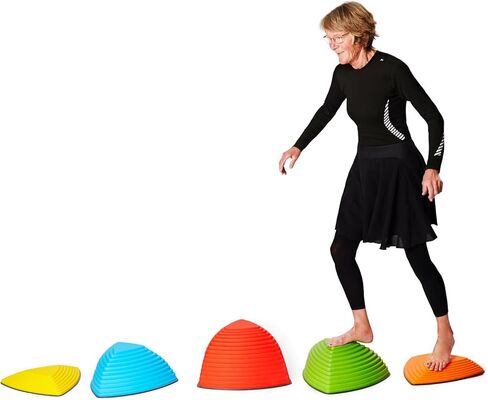 GONGE Hilltops - أحجار متدرجة أصلية، غير قابلة للانزلاق، لتحقيق التوازن والتنسيق وإنشاء إدراك للارتفاع - مجموعة من 3 أحجار - شمالي in Kuwait