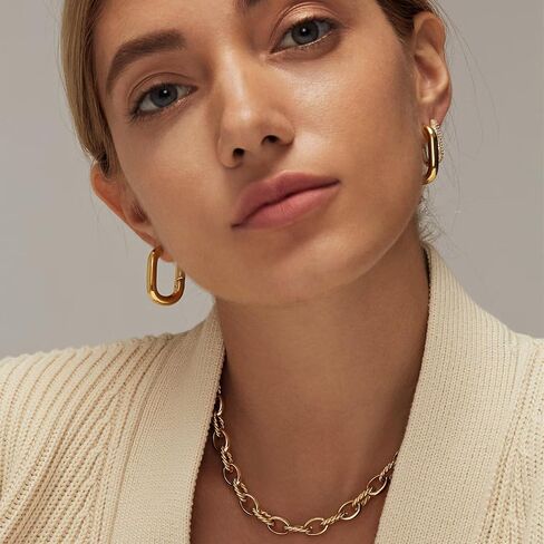 Silver Hoop Earrings Set for Women, 6 Pairs Sterling Silver Twisted Small Huggie Hoop Earring Lightweight Hypoallergenic Earring Set Dainty Cartilage Earring Trendy Jewelry Gifts in Saudi Arabia
